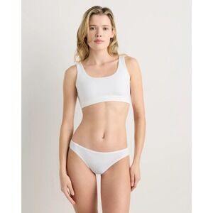 Quince NWOT Organic Cotton Stretch Bralette 2 Pack Pink Brown Large EMI001